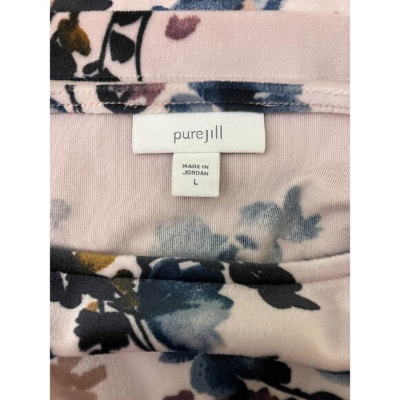 J. Jill PureJill soft velour floral tunic top with pockets - Picture 4 of 10